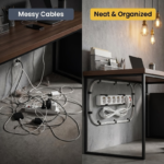 14-Pack Wall-Mount Power Outlet Brackets for Cable Management