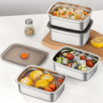 20-Piece Stainless Steel Food Storage Containers with Airtight Lids