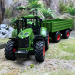 16.5-Inch Toy Farm Tractor with Trailer Set for Kids