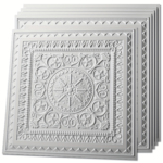 3D PVC Ceiling Tiles 2x2 12-Pack – Drop Ceiling Panels 48 Sq Ft - White