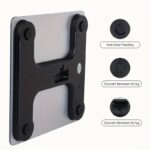 Digital Bathroom Scale with LED & Temp Display – Wide Glass Platform