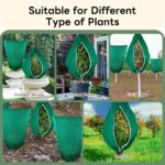 4-Pack Plant Covers for Winter – Zipper & Drawstring Frost Jackets