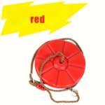 Octagonal Petal Disc Swing with Heavy-Duty Rope for Kids - Red