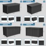 Large Outdoor Resin Deck Box with Lockable Lid & Handles