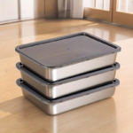 Stainless Steel Food Storage Containers with Airtight Lids - 3pcs