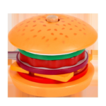 Wooden Stacking Hamburger Toy with Order Cards for Kids