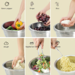 2-Piece Stainless Steel Micro-Pore Colander & Mixing Bowl Set