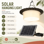 244 LED 360° Solar Hanging Light – Outdoor Shed & Gazebo Lamp