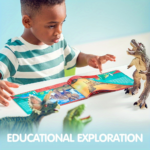 6-Piece Soft Jumbo Dinosaur Figures with Educational Book Ages 1+