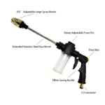 High-Pressure Foam Water Spray Gun – 3-Speed Garden Nozzle - Plastic