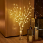 2-Pack Glow-in-the-Dark Birch Branch Lights – Battery-Powered LED Decor