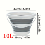 2.6 Gallon Foldable Bucket – Collapsible Water Bucket for Car Wash & Travel