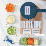 12-in-1 Vegetable Chopper & Mandoline Slicer Set with Container