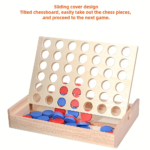 4-in-1 Deluxe Wooden Chess & Puzzle Game Set