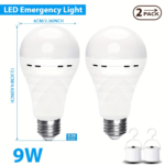 Kasotile A19 Rechargeable Light Bulbs Emergency Light Bulb for Power Outages, LED Bulb, Self-Charging Light Bulb 1200Mah Battery Backup Light Bulbs for Daily, Emergency Use Daylight - Image 2