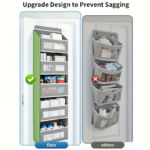 5-Tier Over-the-Door Storage Rack – 44 lbs Capacity, No-Drill Design