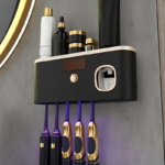 Smart Wall-Mount Toothbrush Holder & Auto Toothpaste Dispenser USB