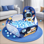 Navy Blue Space Theme Ball Pit & Kids Playhouse – Indoor/Outdoor Tent