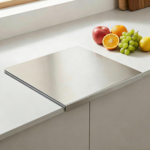 Reversible Stainless Steel Cutting Board with Lip 15.7&quote; x 11.8&quote; - 40x30