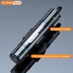 2-in-1 Emergency Car Safety Hammer & Seatbelt Cutter - Black