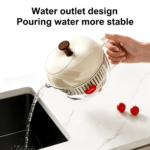 Rotating Double-Layer Vegetable Spinner & Washing Basin Set