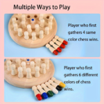 Wooden Memory Matching Game – Color Peg Chess Board for Kids