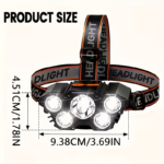 BOGO 2-Pack 5-LED Rechargeable Headlamp – Bright Camping & Work Light
