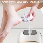 Rechargeable Electric Foot Callus Remover with 6 Heads White & Gold