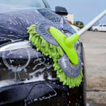 Adjustable Long-Handle Car Wash Mop – Microfiber Cleaning Brush - Green