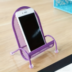 Cute Chair Desk Phone Stand – Anti-Slip Desktop Holder for Phones - Purple