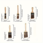 5-Piece Professional Paint Brush Set – Synthetic Bristles & Wood Handles