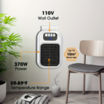 420W Wall Outlet Electric Space Heater with Thermostat