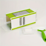 5-in-1 Square Vegetable Grater & Mandoline Slicer - Green