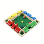 Wooden Number Dice Game Set with 8 Colorful Dice for Kids