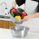 2-Piece Stainless Steel Micro-Pore Colander & Mixing Bowl Set