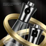 7 oz Glass & Stainless Steel Oil Sprayer Bottle with Pressure Nozzle