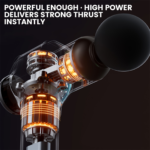 Portable Massage Gun – 6-Speed Muscle Massager with 8 Heads