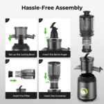 450W 3-Speed Centrifugal Juicer with 4.3&quote; Wide Feed Chute