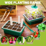 Seed Starter Tray Kit with Growth Lamp 2 Pack – Humidity Dome