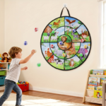 29-Inch Large Dart Board Game with 12 Sticky Balls for Kids