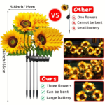 Solar Sunflower Garden Lights 2/4-Pack – IP65 Outdoor Decor