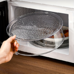 Stackable Microwave Splash Guard Cover – Heat Resistant 360° - Transparent / Single Pack