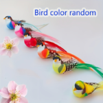 Interactive Suction Cup Cat Feather Toy – Hands-Free Bird Teaser Stick