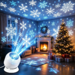 LED Snowflake Dynamic Projection Lamp – 360° Rotating Night Light USB - Dynamic Snowflake