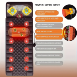 Full Body Heating Massager Mat with Neck & Foot Massagers