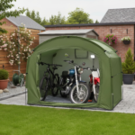 Outdoor Bicycle & Motorcycle Storage Shed Fits 2–4 Bikes