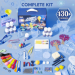 130+ Experiments Jumbo Science Kit with Crystal Growing & Glowing Bulb