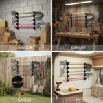 Broom & Garden Tool Holder Wall Mount – Heavy-Duty Storage Hanger