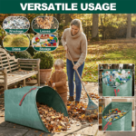 62-Gallon Collapsible Lawn & Leaf Bag – Dustpan Yard Waste Collector