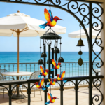 Hummingbird Wind Chimes for Outside – Black Metal Memorial Chimes